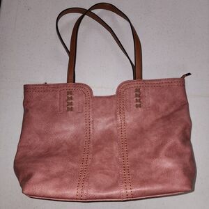 Montana West Pink and Brown Tote Bag